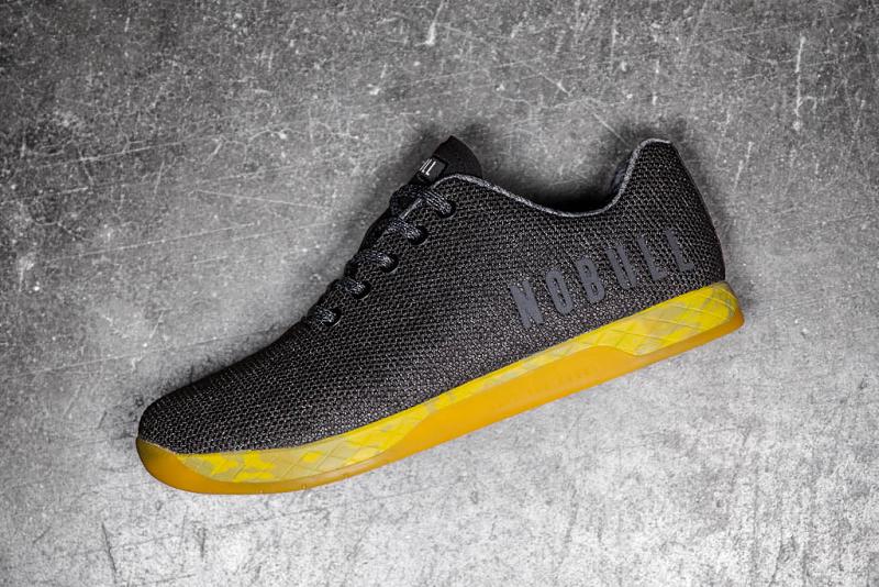 Men's Nobull Heather Yellow Trainers Black | SG V2211R